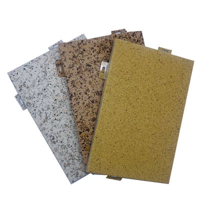 Moderno veneer de aluminio de grano de madera / mármol con longitud personalizada y revestimiento PVDF / PE