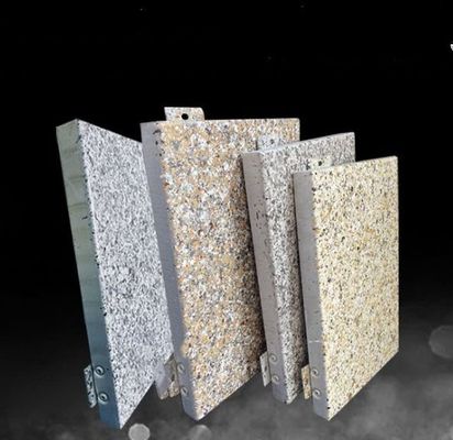 Fácil de instalar Veneer de aluminio de mármol de grano de madera