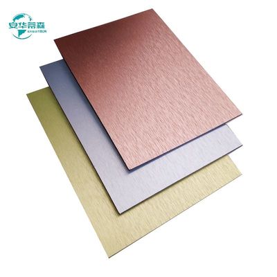 Clasificación B1 Panel compuesto de aluminio cepillado ISO14001 Retardante de fuego Acp