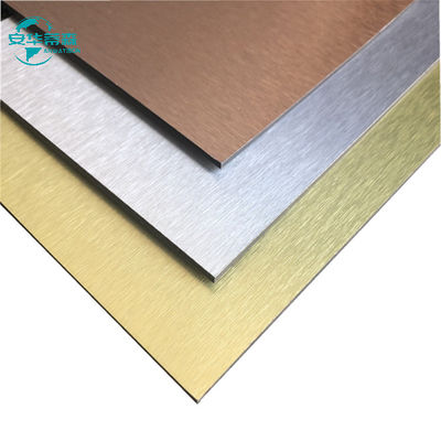 ISO14001 Panel de aluminio compuesto para la construcción con resistencia al fuego ACP cepillado