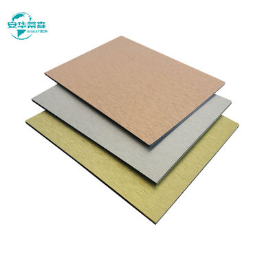 Revestimiento de paredes exteriores de chapa de aluminio compuesto de aluminio cepillado de alucobondas de la serie A3003