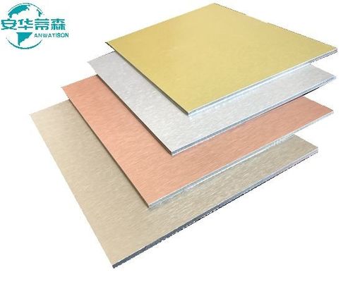 Panel compuesto de aluminio cepillado de alto brillo 2440mm Acp lámina de espejo 3mm 4mm