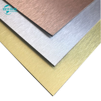 Las hojas de aluminio compuesto acopladas con cepillado, resistentes a la corrosión y brillantes 2440 mm